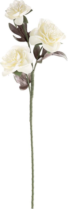 Deco Foam Flower "Ella"  - witte roos - 98 cm kleur wit/creme