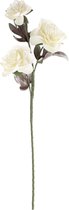 Deco Mousse Fleur "Ella" - rose blanche - 98 cm coloris blanc/crème