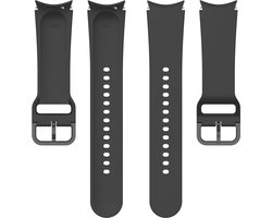 Siliconen bandje - geschikt voor Samsung Galaxy Watch 7 / Watch FE / Watch 6 / Watch 6 Classic / Watch 5 / Watch 5 Pro / Watch 4 / Watch 4 Classic - maat S / M - zwart