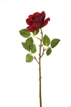 Deco roos "Nora" dark red kunstbloemen 50 cm lang