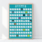 Gift Republic Scratch Poster - 100 90s Movies