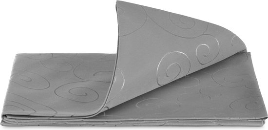 JEMIDI Tafelkleed ornamenten zijdeglans edel tafelkleed tafelkleed 31 maten en 7 kleuren wit ovaal 130x220