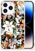 Case Geschikt voor iPhone 14 Pro Dark Flowers