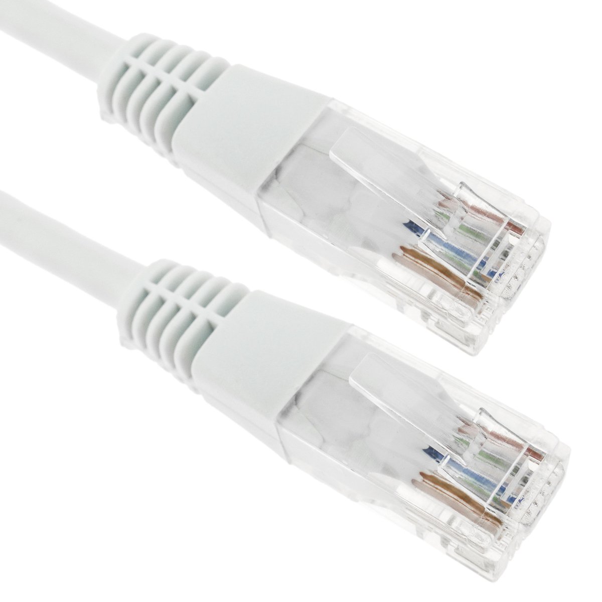 BeMatik - 0,5 m witte Cat.5e UTP Ethernet-netwerkkabel