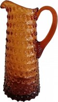 Bohemia - HOBNAIL JUG - carafe haute eau - jaune or ambré - carafes en verre