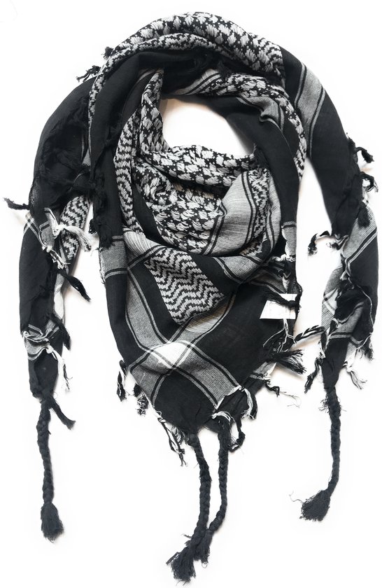 Keffieh sjaal 100% katoen voor dames en heren, militair, militair, Shemagh