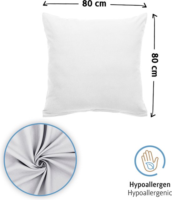 Komfortec Set van 2 Premium Kussenslopen 80x80 cm - Superzachte Kussenhoes – 100% - Geborsteld Mikrovezel 90g/m² - Zwart
