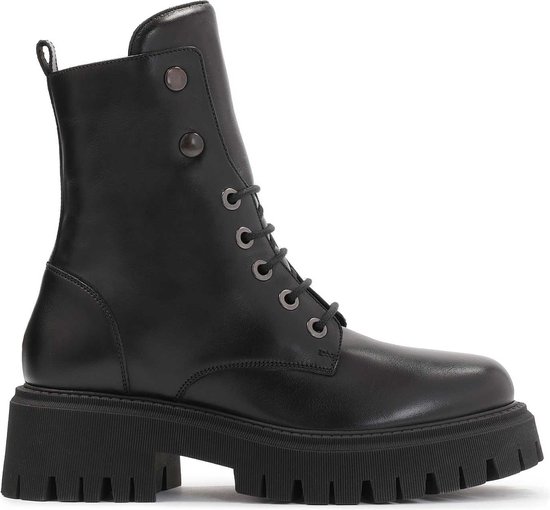 ALOHAS Zwarte leren laarzen Black Dames