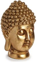 Arte r - Statue tête de bouddha polyrésine or 26 cm pour intérieur
