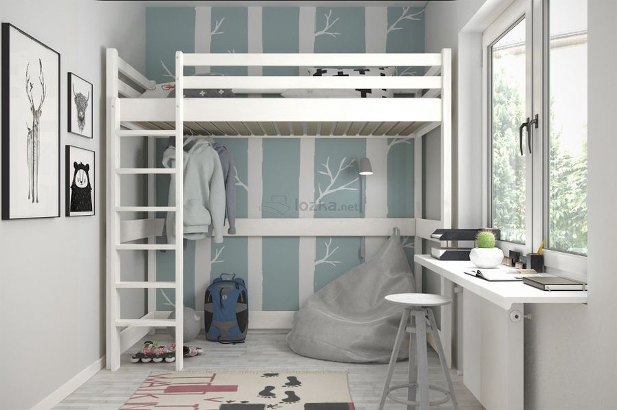 Rockwood® Hoogslaper Brecht Wit met gratis lattenbodem Naturel