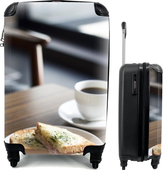 Valise - Sandwich avec café pour le petit déjeuner - 35x55x20 cm - Bagage à  main - Trolley | bol.com