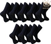 Nakkie's katoenen sokken - 8 paar - Maat: 39/42 - Zwart