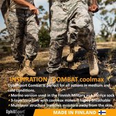 UphillSport Combat Tactical Sokken Coolmax Duratech Zwart Unisex Crew
