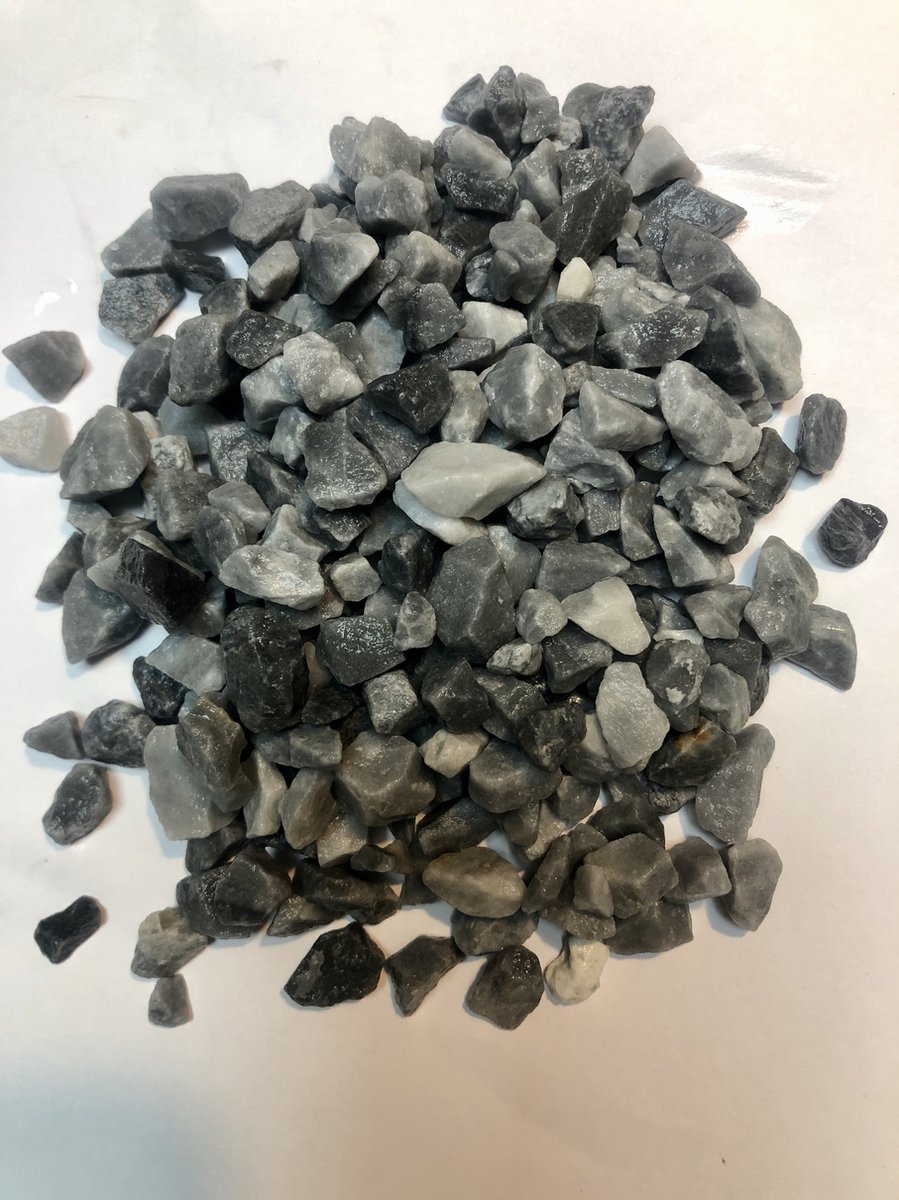 Grind gletsjer blue 8-12 mm - 20 kg - fijn blauw/wit siergrind