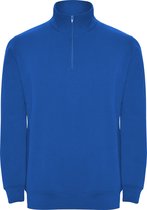 Kobalt Blauwe sweater met halve rits model Aneto merk Roly maat XL