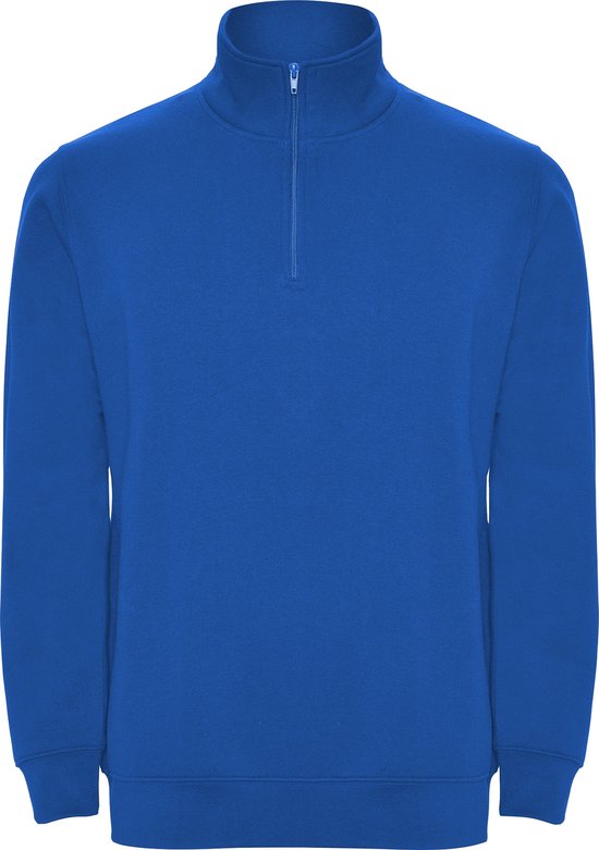 Kobalt Blauwe sweater met halve rits model Aneto merk Roly maat XL