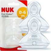 NUK First Choice - Flesspeen S1 Medium - 2 stuks
