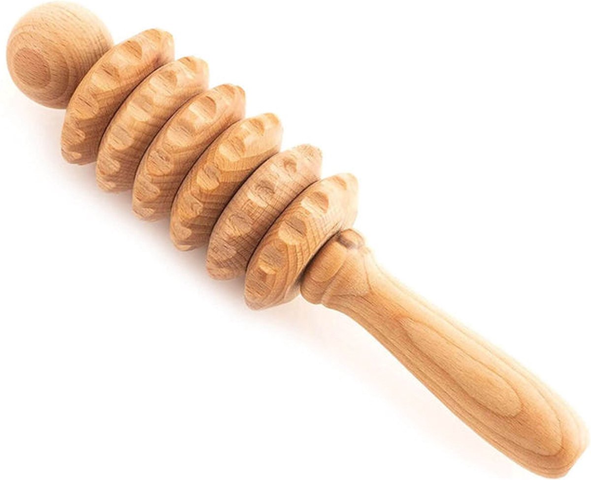 Goedkoopste Tuuli - Houten Massager voor Rug Nek Schouder Body Massage Roller