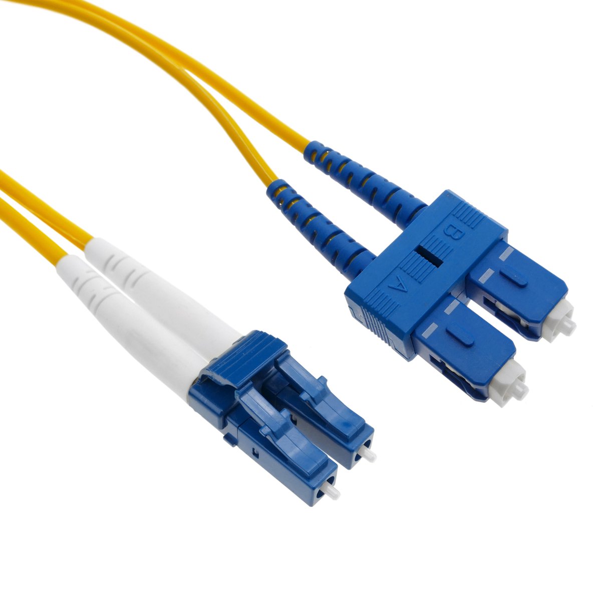BeMatik - Glasvezelkabel LC naar SC single mode duplex 9/125 van 10 m OS2