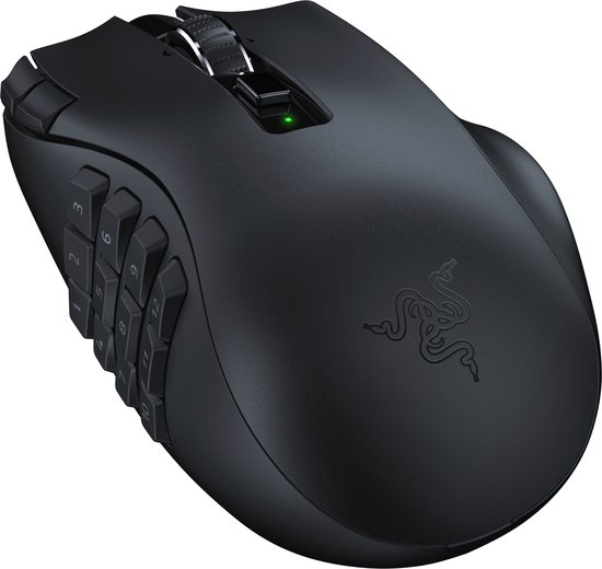 Razer Naga V2 HyperSpeed - Draadloze MMO Gaming Muis - 19 Programeerbare Knoppen - 30.000DPI - Zwart