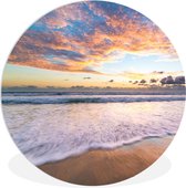 WallCircle - Wall Circle - Wall Circle Indoor - Plage - Nuages - Water - 120x120 cm - Décoration murale - Peintures Ronds XXL