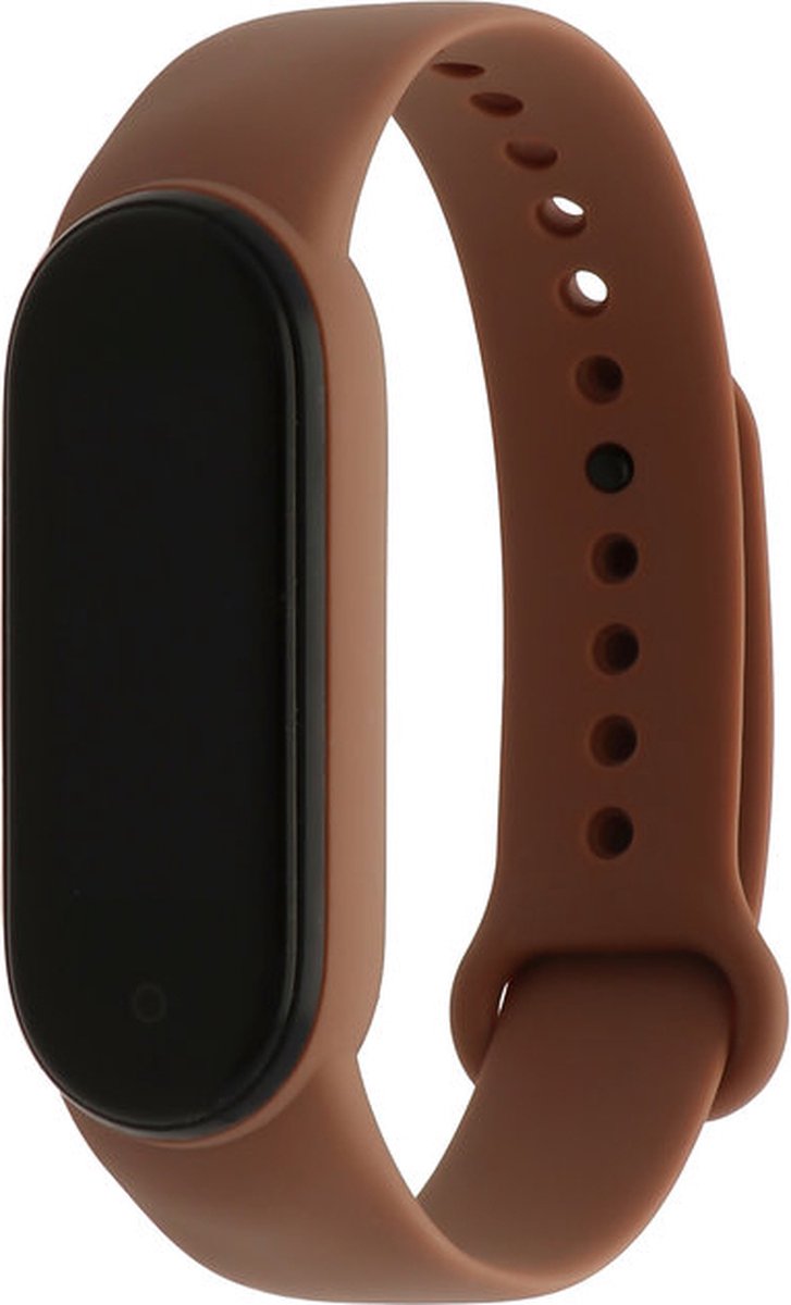 Siliconen bandje - Geschikt voor Xiaomi Mi Band 5 & 6 - Bruin