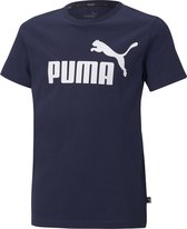 PUMA ESS Logo Tee B Jongens T-shirt - Donkerblauw - Maat 152