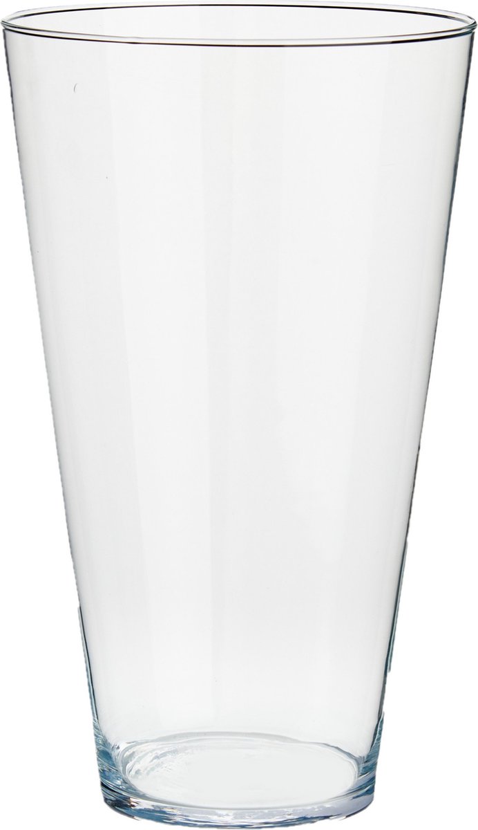 Giftdecor Bloemenvaas trompet - transparant glas - D18 x H37 cm - 5L | Leen Bakker