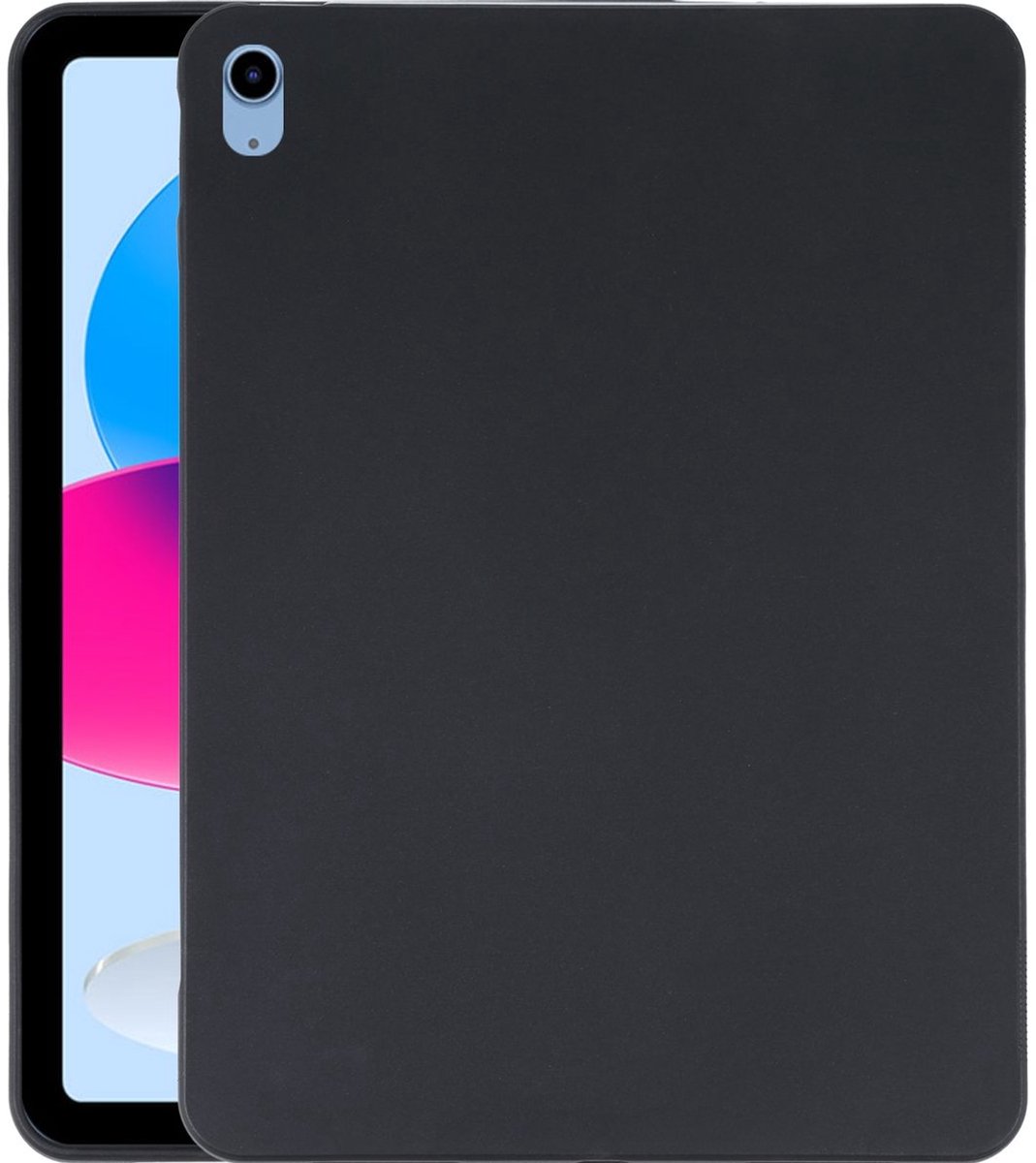 Mobigear Tablethoes geschikt voor Dunne Apple iPad 10 (2022) Hoes Flexibel TPU | Mobigear Basics Backcover | iPad 10 (2022) Case | Back Cover - Zwart