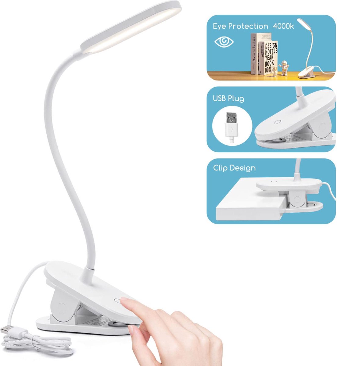 Aigostar 10A52 - Bureaulamp LED Dimbaar - 4000K thumbnail 4