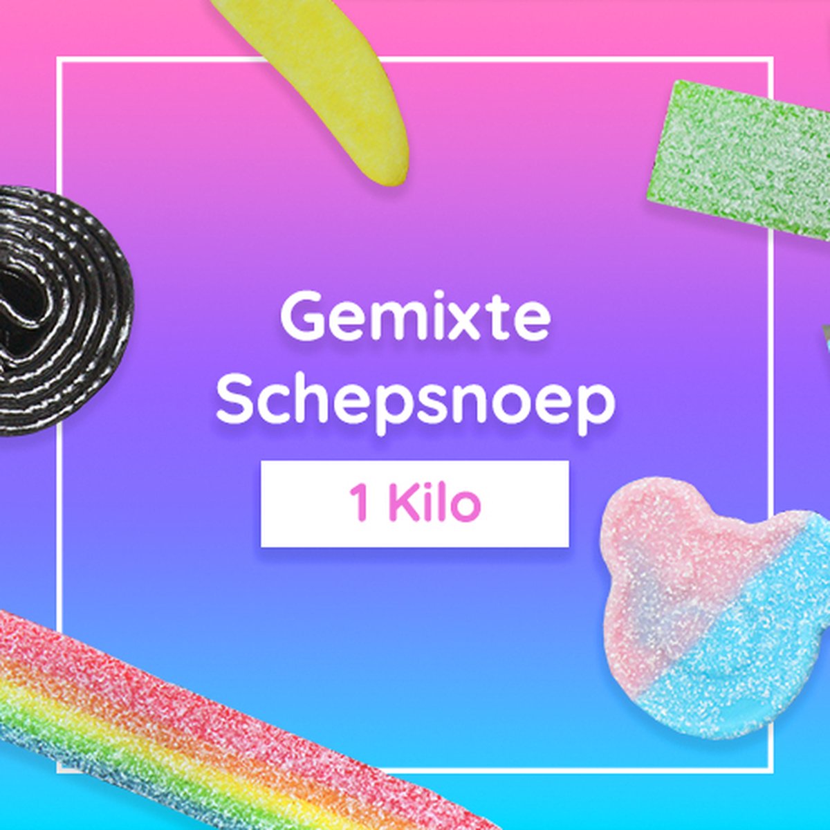Mijn Snoepgoed - Gemixte Snoepjes - 1 Kilo - Tiktok Trend - Zoet Zuur - Hard en Zacht - Schepsnoep - Snoepgoed - Snoep - Cadeautje - Geschenk