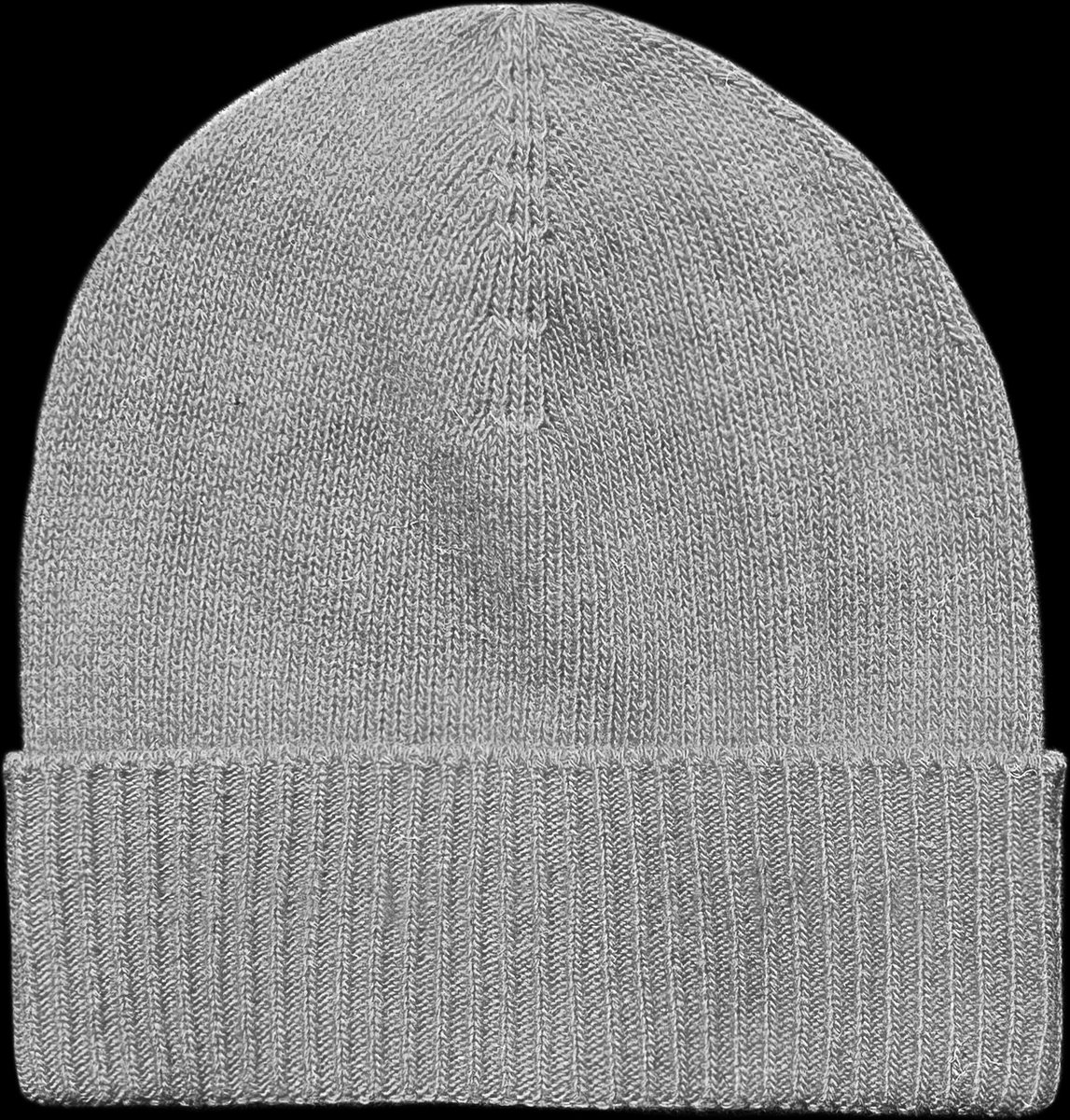 Merino cashmere beanie in grijs melange