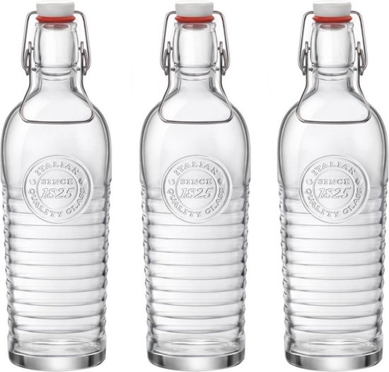 Set de 3 bouteilles en verre à couvercle basculant / bouteilles de  conservation avec... | bol.com