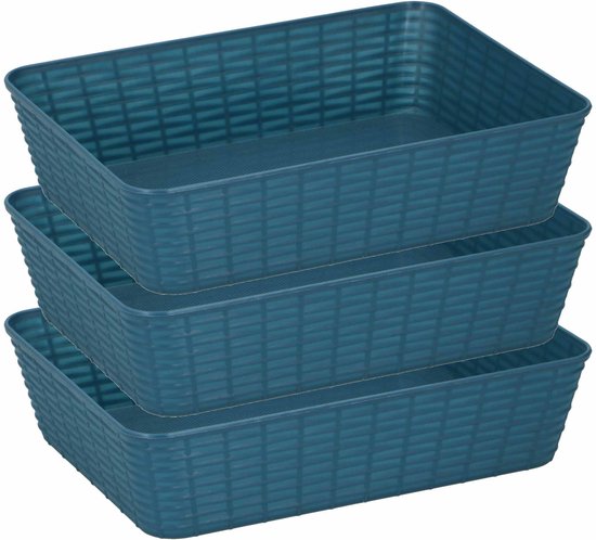 Online-shop | Plastic opbergers - Opberger | kleuren: Wit & Grijs | Maat: S