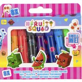 FruitySquad Geur Stiften - 8 stuks - Mini Stiften - Geurstiften - Ministiften - Fruit Stiften - Stiften met Geur - Kleuren met Geur - Ruik Stiften - Geurstiftjes - Kleuren voor Peuters, Kleuters & Kinderen