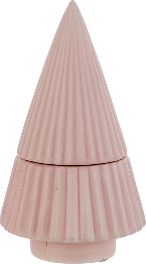 Cosy @ Home - Kerstboom - theelichthouder - roze - 9x9xH16cm