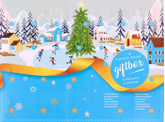 Adventskalender om te decoreren Dennenboom - Kerstdecoratie voor de woning