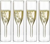 Ensemble de verres à Flûtes à champagne - fête de noël dîner fête du nouvel an fête d'anniversaire - verre de haute qualité - durable - parfait comme cadeau verre à champagne