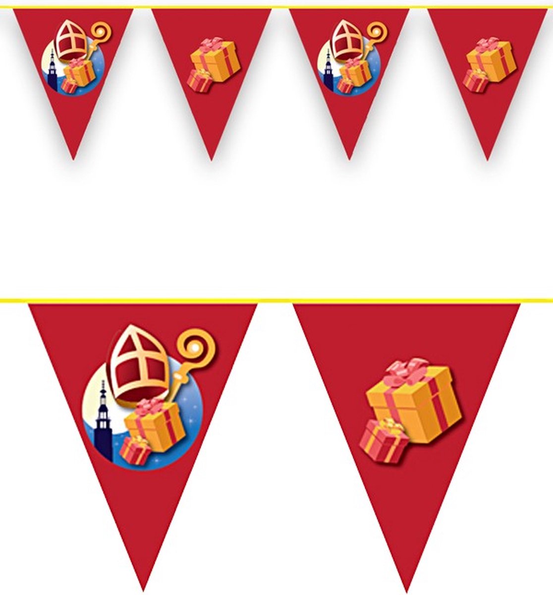 15x Vlaggenlijn Sinterklaas 10 meter - Sinterklaas Piet Feest Cadeautjes 5 December