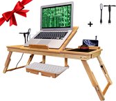 LuxerGoods™ Bedtafel - Laptoptafel - Bank tafeltje - Cadeautip - Laptop verhoger - Verstelbaar - Ontbijt op bed - Schoottafel - Laptophouder