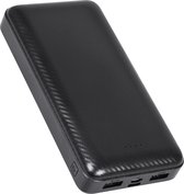 Nuvance - 20.000 mah Powerbank - 3 USB-poorten – Snelladen 15W - Powerbank Geschikt voor alle Smartphones – Inclusief Kabel – Zwart