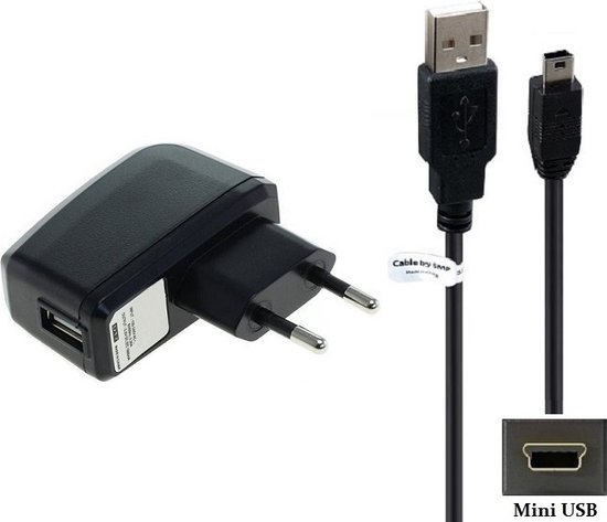 Chargeur 1.0A + câble Mini USB 1.2m. Adaptateur de chargeur avec cordon  robuste pour... | bol.com