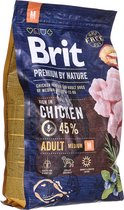 Brit Premium by nature Adult Medium 3kg 45% vlees!