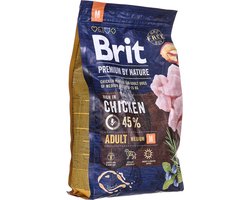 Brit Premium by nature Adult Medium 3kg 45% vlees!