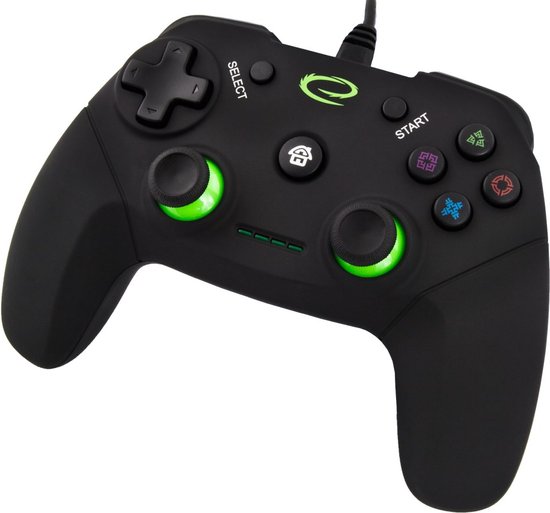 Gamepad + Esperanza + Vanquisher + EGG110 K +% 28 PC + PS3% 3B + Schwarz + Farbe + Grun + Farbe 29