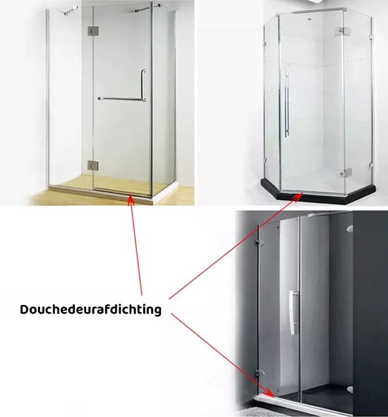 Joint de porte de douche Minismus avec barrière d'eau (2 bandes de 1 mètre,  pouvant