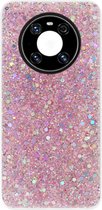 ADEL Premium Siliconen Back Cover Softcase Hoesje Geschikt voor Huawei Mate 40 Pro - Bling Bling Roze