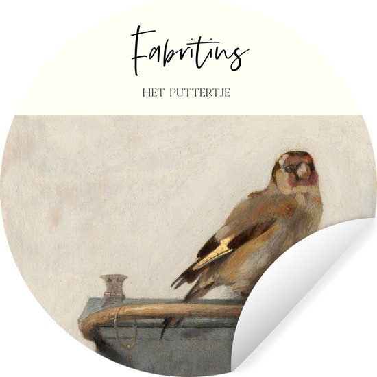 Cercle de papier peint - Art - Le chardonneret - Fabritius - ⌀ 30 cm - Cercle de mur
