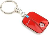 Luxe Vespa sleutelhanger - Hoogwaardig Roestvrij Staal (RVS) - Intense Red - Metalen Keychain - Piaggio - LX50 Primavera Sprint LXV 2T 4T 150 150S 946