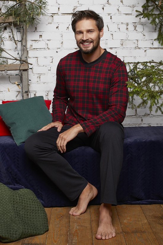Italian Fashion Eliasz- pyjama voor heren - 100% katoen